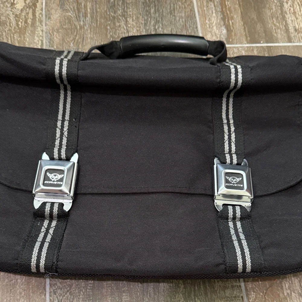Buckle-Down Corvette GM collectible Briefcase with seatbelt buckles